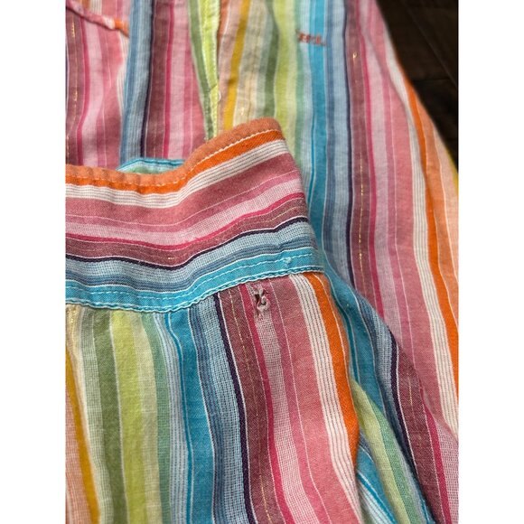 Tommy Hilfiger Womens Multicolor Striped Button-Up Shirt Size 18 - Picture 8 of 9